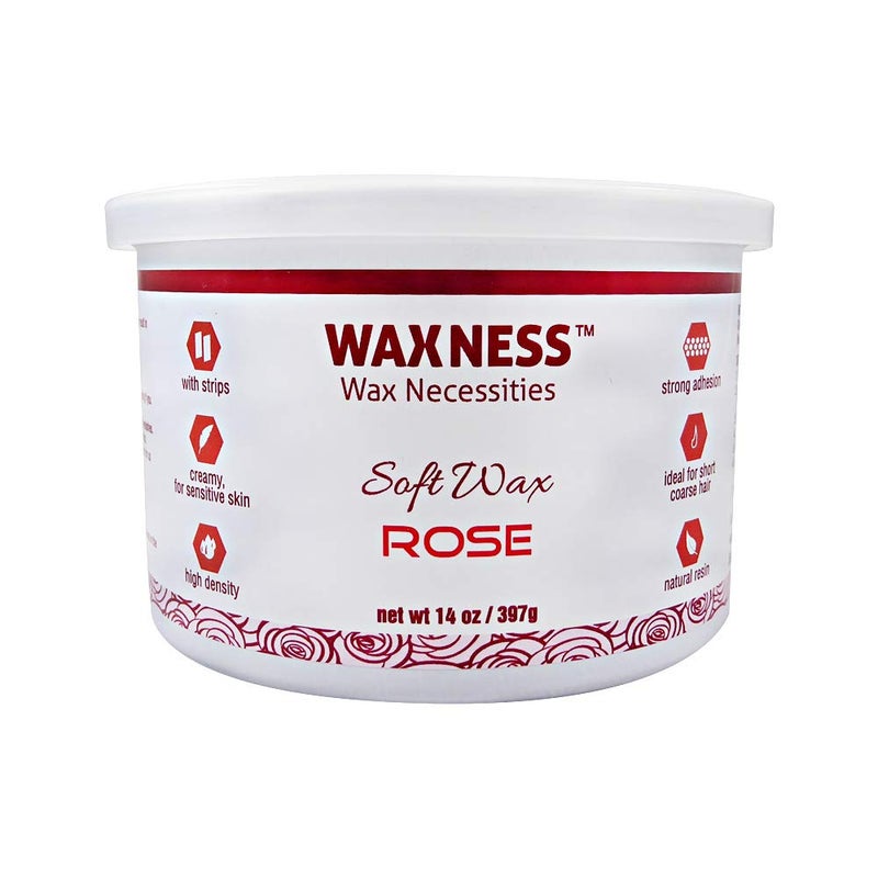 Wax Necessities Waxness Creamy Soft Wax Rose 14 Ounces - Image 1